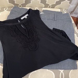 A New Day gray ankle pants & top